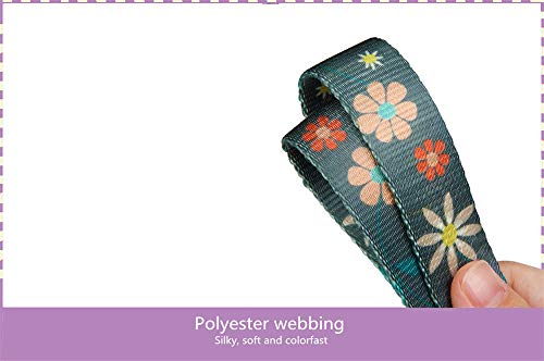 Dazzber Martingale Dog Collar - No Pull, Heavy Duty, Adjustable, Large - Warm Grey Floral Print