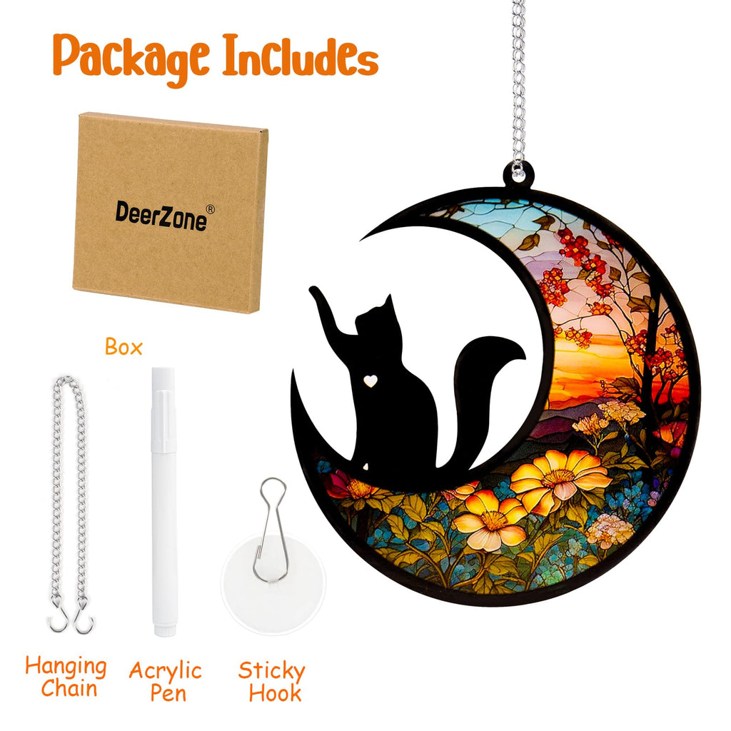 DeerZone Dog Memorial Suncatcher - Personalized Pet Sympathy Gift with Name & Date for Loss of Dog