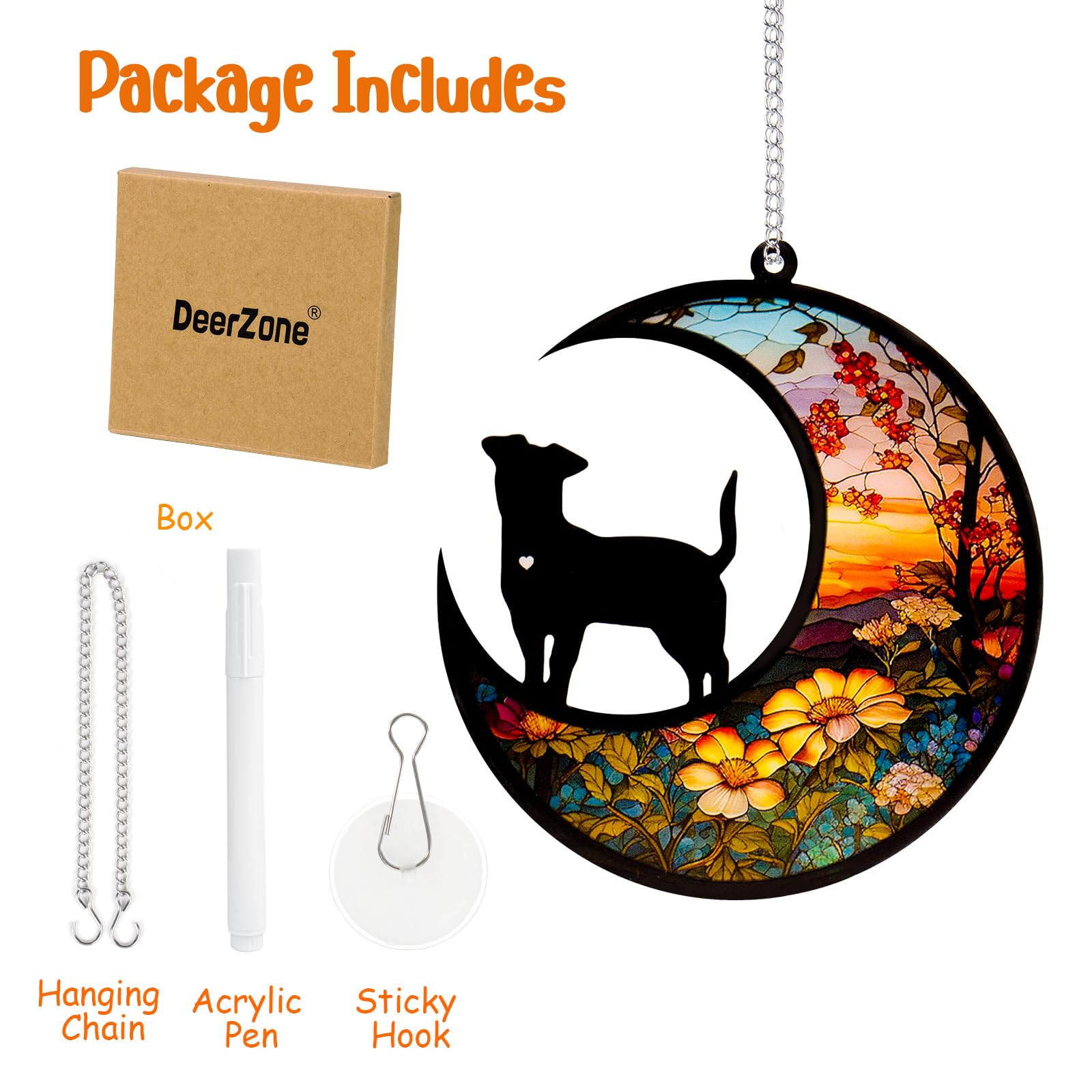 DeerZone Dog Memorial Suncatcher – Customizable Pet Sympathy Gift with Name and Date