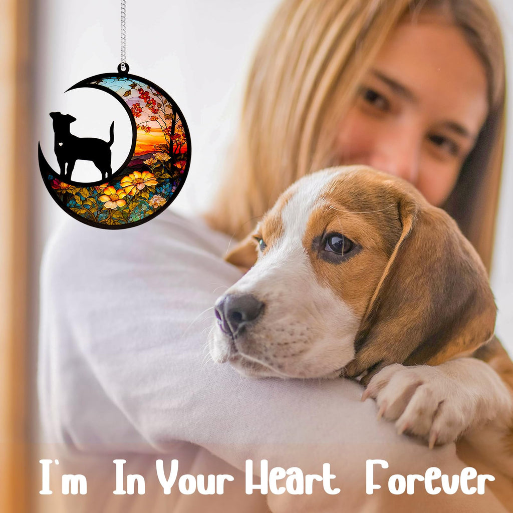 DeerZone Dog Memorial Suncatcher – Customizable Pet Sympathy Gift with Name and Date