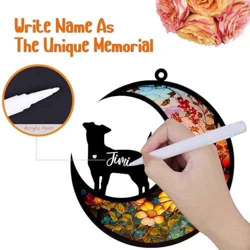 DeerZone Dog Memorial Suncatcher – Customizable Pet Sympathy Gift with Name and Date