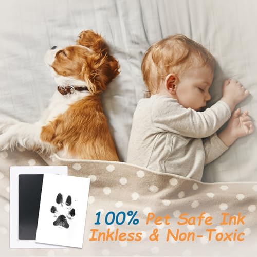 DeerZone Inkless Paw Print Kit - Clean Touch Pet Paw & Nose Print Keepsake (2 Pack)