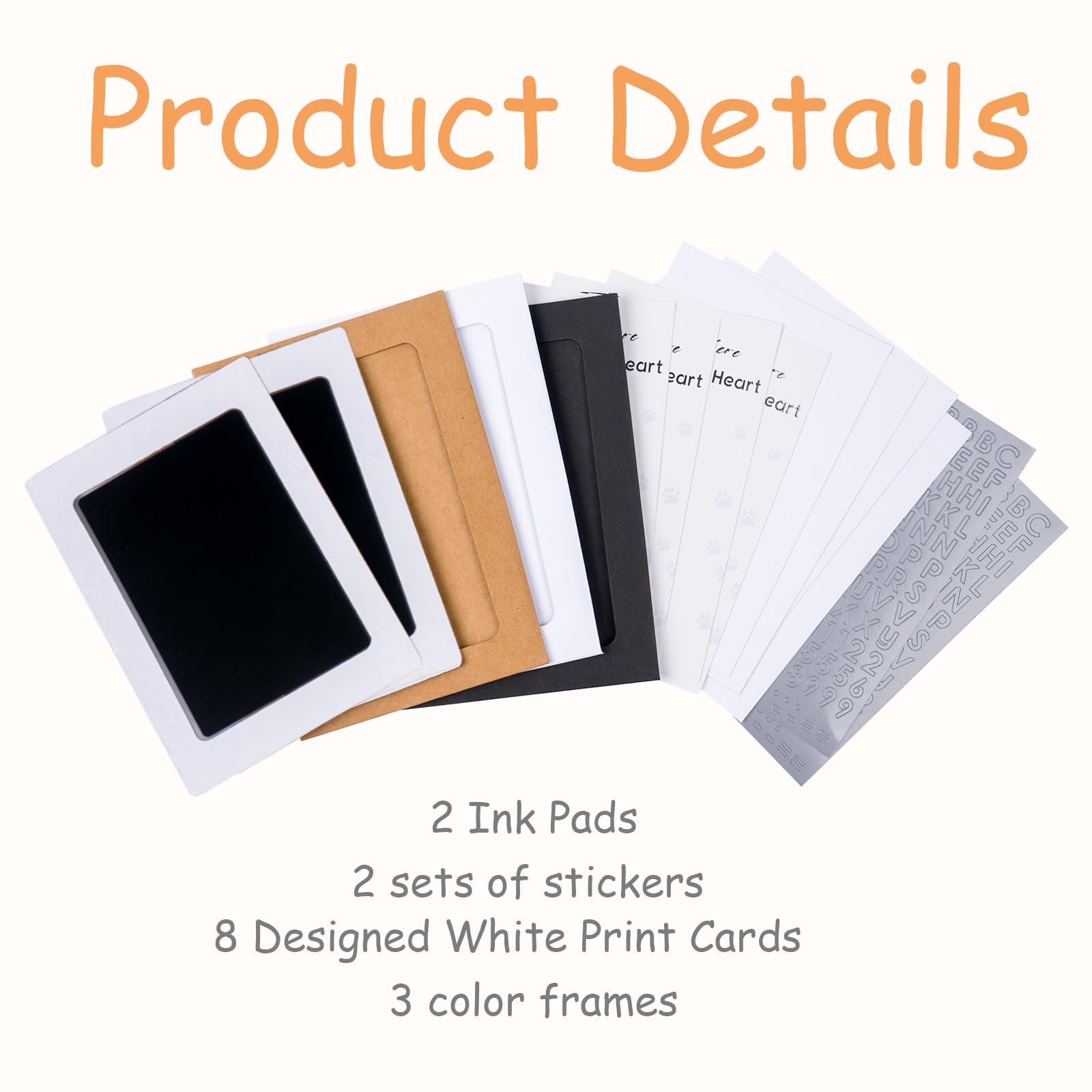 DeerZone Inkless Paw Print Kit - Clean Touch Pet Paw & Nose Print Keepsake (2 Pack)