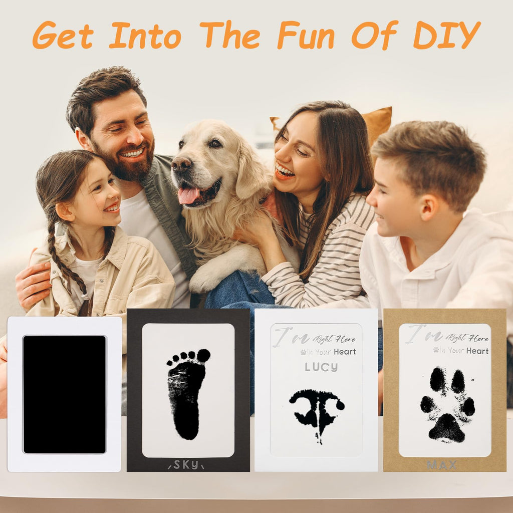 DeerZone Inkless Paw Print Kit - Clean Touch Pet Paw & Nose Print Keepsake (2 Pack)