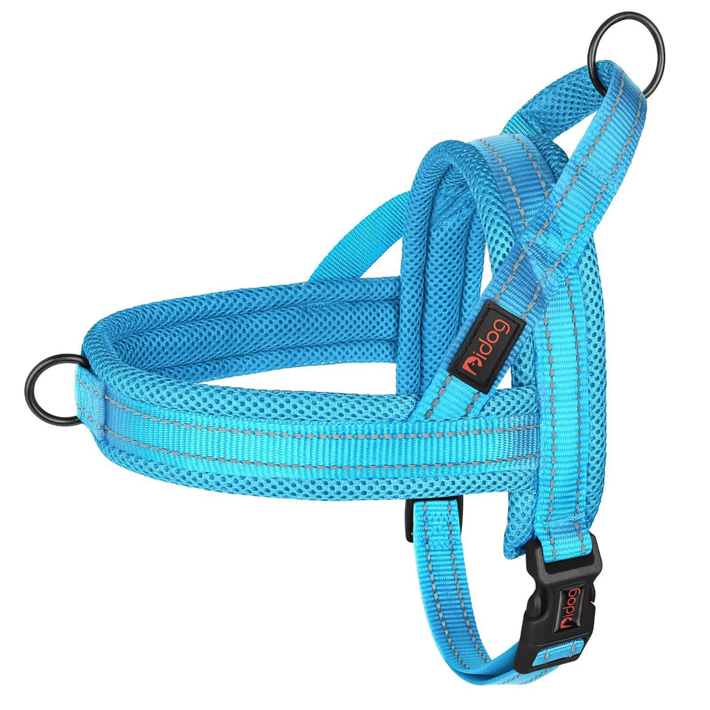 Didog No Pull Dog Harness - Breathable Mesh Padded Vest for Small Dogs, XS Blue (15-18")