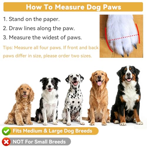 Dimicoo Breathable Dog Boots for Medium Large Dogs - Non-Slip Summer Paw Protection