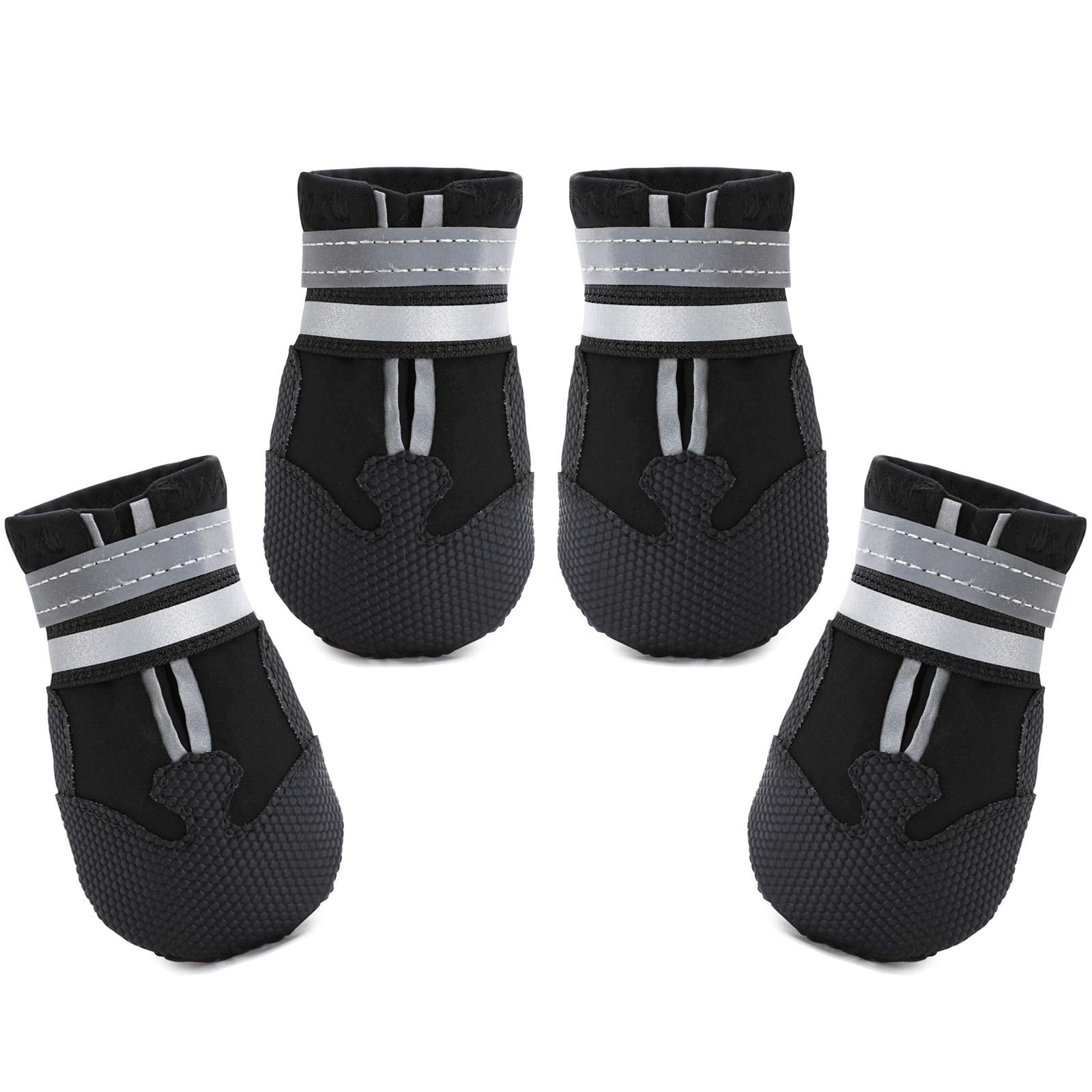 Dimicoo Water-Resistant Dog Boots for Medium & Large Dogs – Non-Slip, Fleece-Lined Paw Protectors for Snow, Cold Ground & Indoor Use