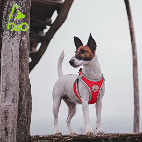 DOCO Athletica Adjustable Dog Harness – No Pull, No Choke, Reflective, Lime, Medium (Chest 16-17")