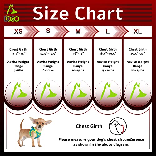 DOCO No Pull Dog Harness – Medium (16–17 in Chest, 10–15 lbs) – Hot Pink, Breathable Air Mesh Vest with Reflective Strips