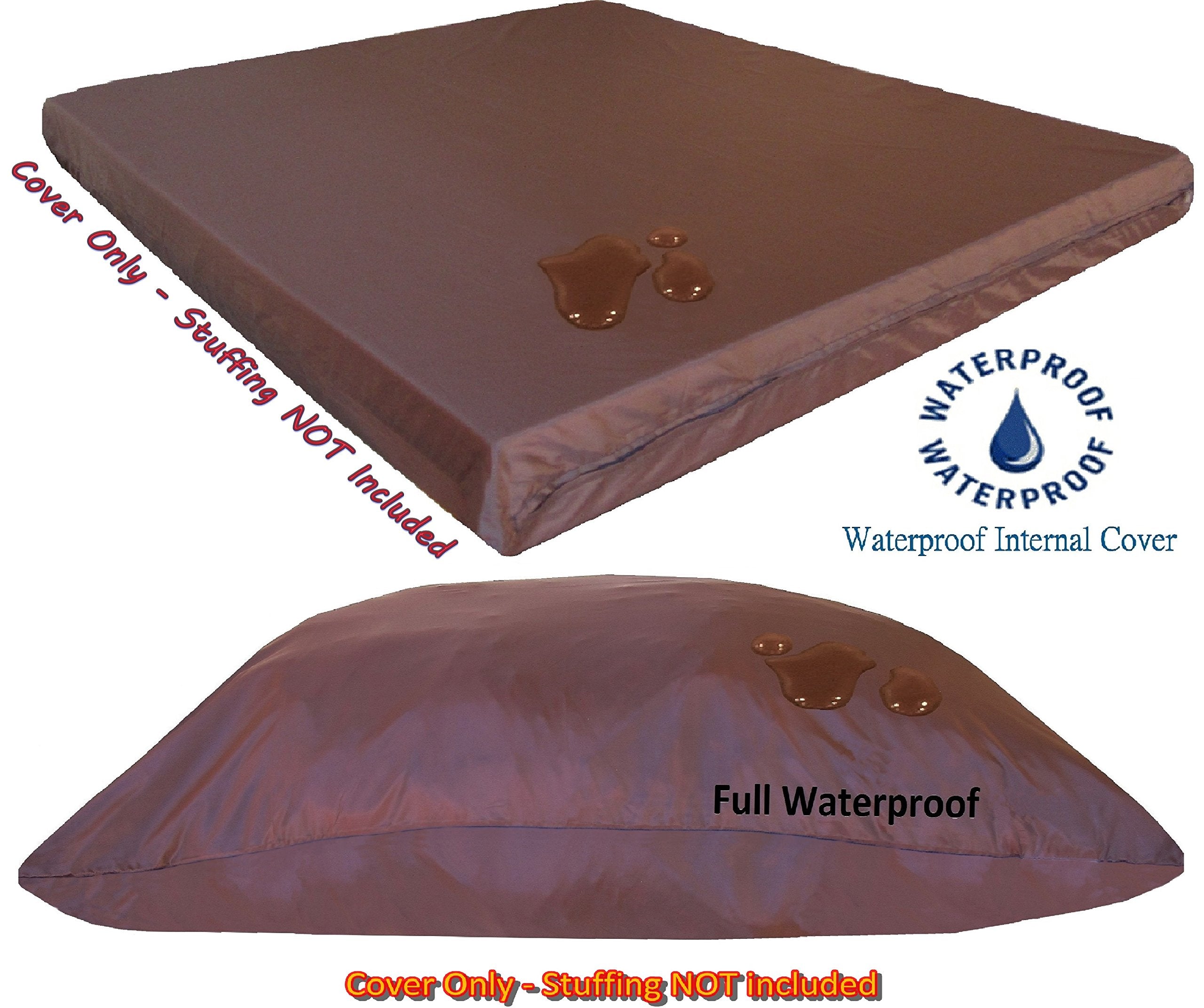 Dogbed4less DIY Pet Bed Cover Set - Large 48x29 Inch Oxford External Cover + Waterproof Internal Case for Dogs and Cats, Dark Slate (Covers Only)