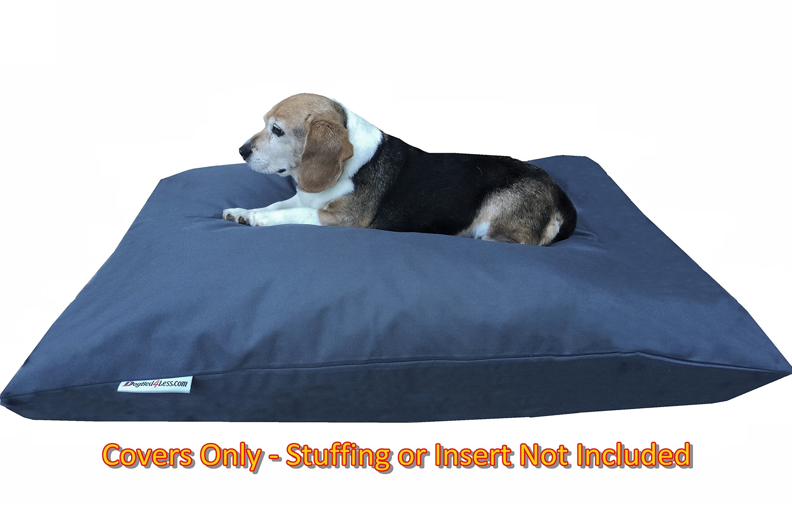Dogbed4less DIY Pet Bed Cover Set - Large 48x29 Inch Oxford External Cover + Waterproof Internal Case for Dogs and Cats, Dark Slate (Covers Only)