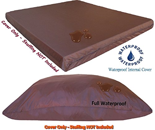 Dogbed4less DIY Pet Bed Cover Set – Large 48"x29" Suede External & Waterproof Internal Covers for Dogs and Cats, Gray (Covers Only)