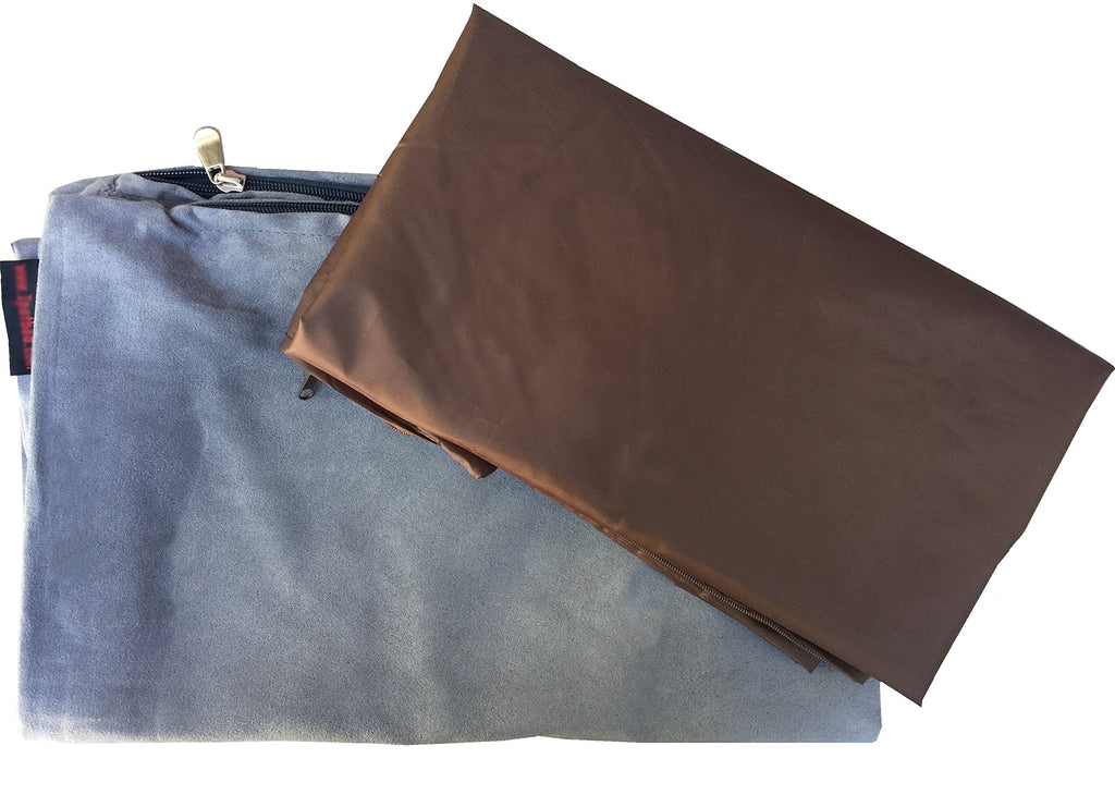 Dogbed4less DIY Pet Bed Cover Set – Large 48"x29" Suede External & Waterproof Internal Covers for Dogs and Cats, Gray (Covers Only)