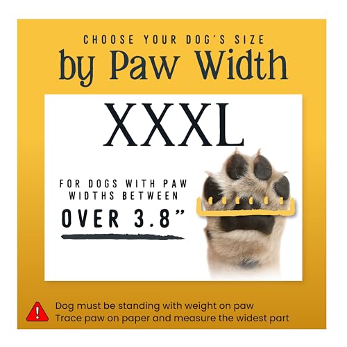 DOK TigerToes Premium Non-Slip Dog Socks for Hardwood Floors - Extra-Thick Grip That Works Even When Twisted - Prevents Licking and Slipping, Paw Protection for Large Dogs (XXXL, Classic Grey)