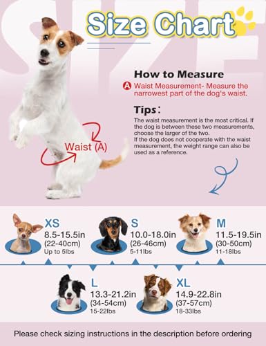 Dono Disposable Dog Diapers for Large Female Dogs - Stretchy Waist, 360° Leak-Proof, Super Absorbent, XL (Waist 14.9-22.8 Inches), Jeans Print