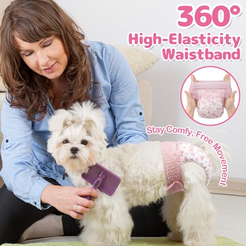 Dono Pull-Up Female Dog Diapers - 360° Stretchy Waist, Super Absorbent, Leak-Proof, Size S, 10 Pack