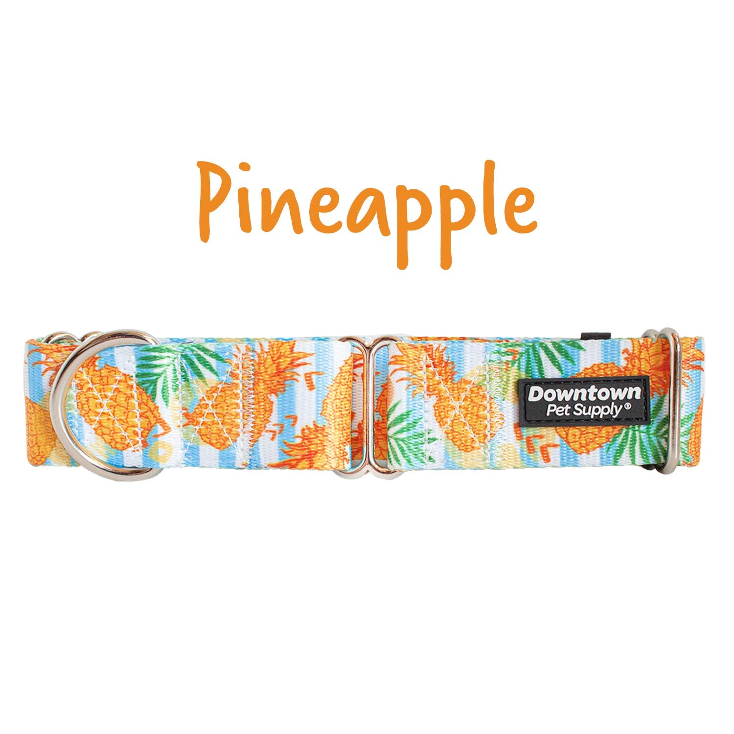 Downtown Pet Supply Pineapple Martingale Collar - X-Large (18.5-34 inch) - Escape-Proof Training Collar for Dogs