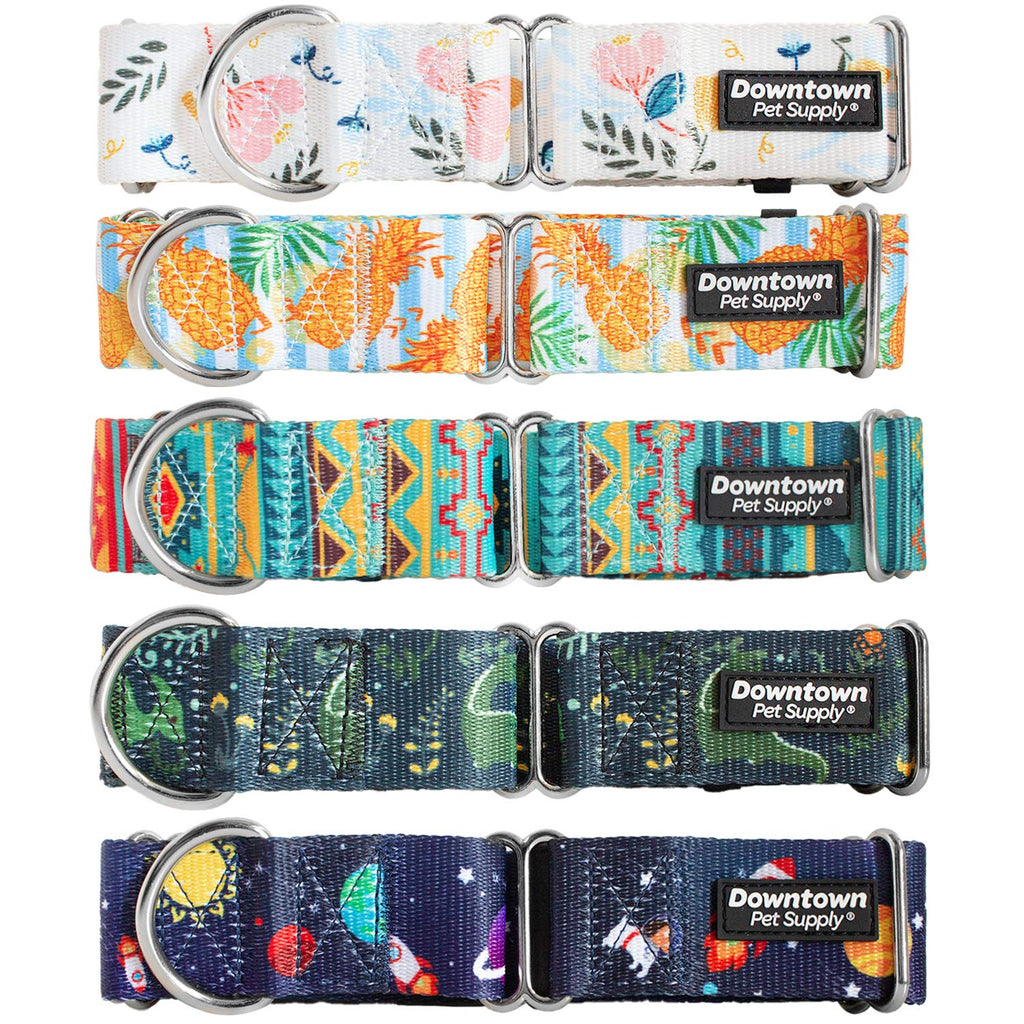 Downtown Pet Supply Pineapple Martingale Collar - X-Large (18.5-34 inch) - Escape-Proof Training Collar for Dogs