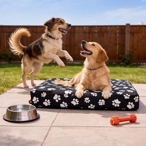 DUKE&LEFTY Navy Medium Pet Bed Slipcover – Stretch Polyspandex, Zipper-Free, Washable