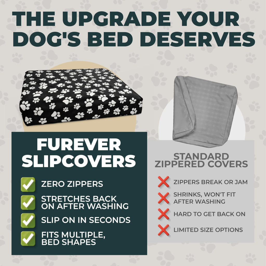 DUKE&LEFTY Navy Medium Pet Bed Slipcover – Stretch Polyspandex, Zipper-Free, Washable