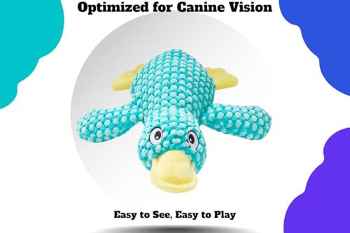 Durable Duck Plush Dog Toy for Aggressive Chewers - Squeaky Puppy Teething Relief Toy for Small & Medium Breeds