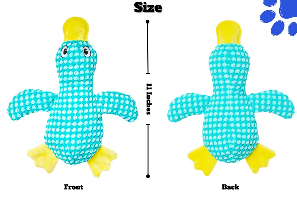 Durable Duck Plush Dog Toy for Aggressive Chewers - Squeaky Puppy Teething Relief Toy for Small & Medium Breeds