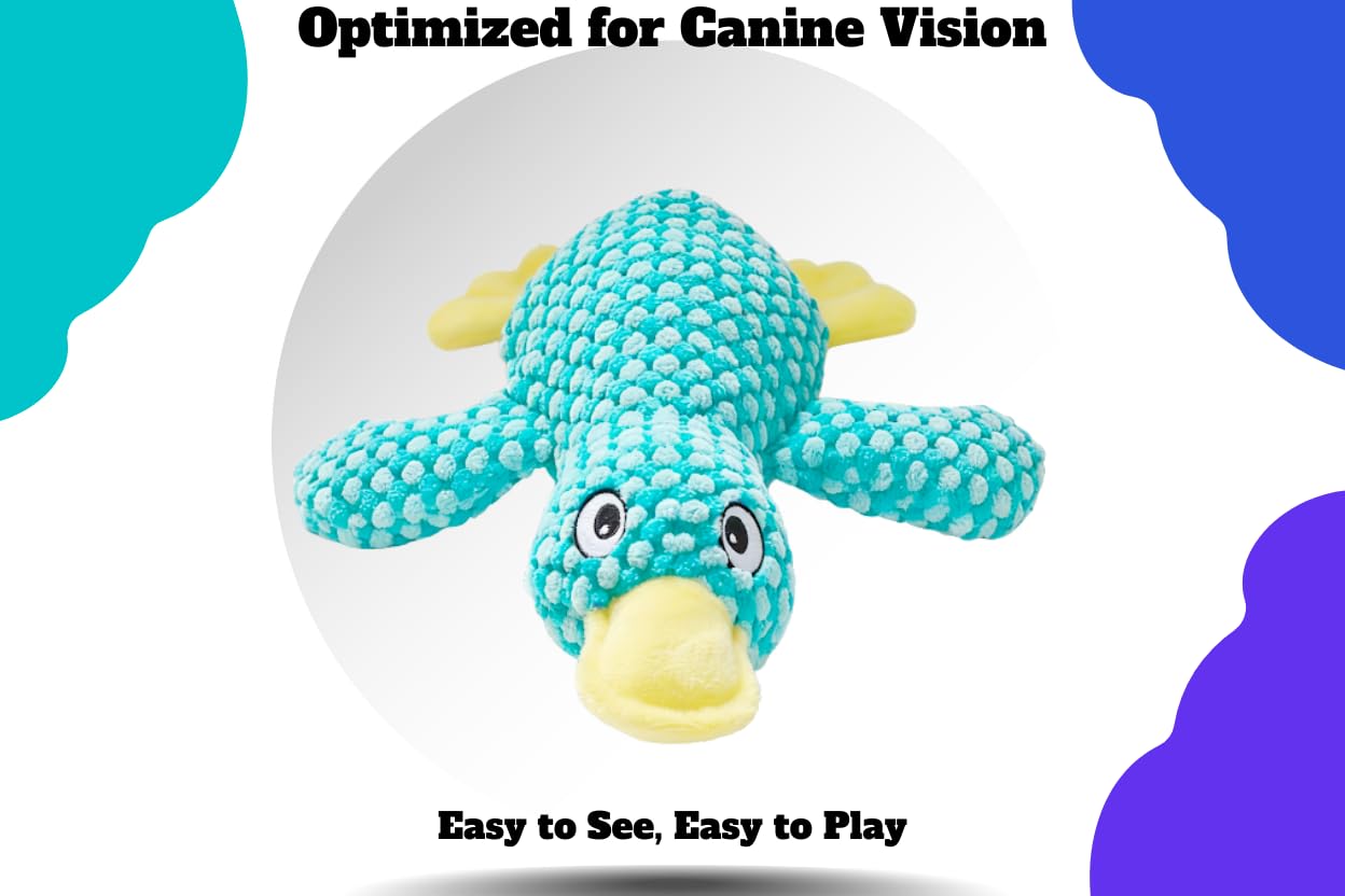 Durable Duck Plush Dog Toy for Aggressive Chewers - Squeaky Puppy Teething Relief Toy for Small & Medium Breeds