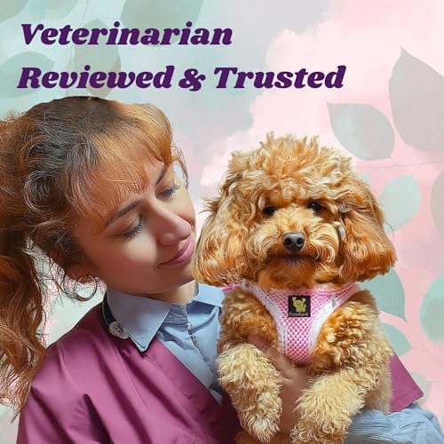 EcoBark Baby Pink Small Dog Harness – Soft Step-In Vest for Toy Breeds & Puppies (7-10 lbs)
