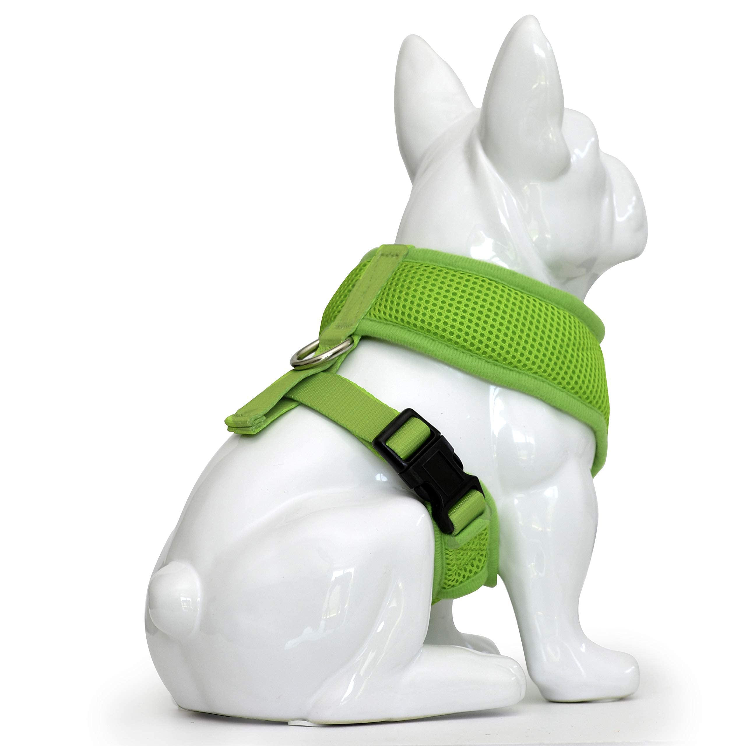 EcoBark Dog Harness Large Green – No Pull No Choke Vest with Recycled Straps