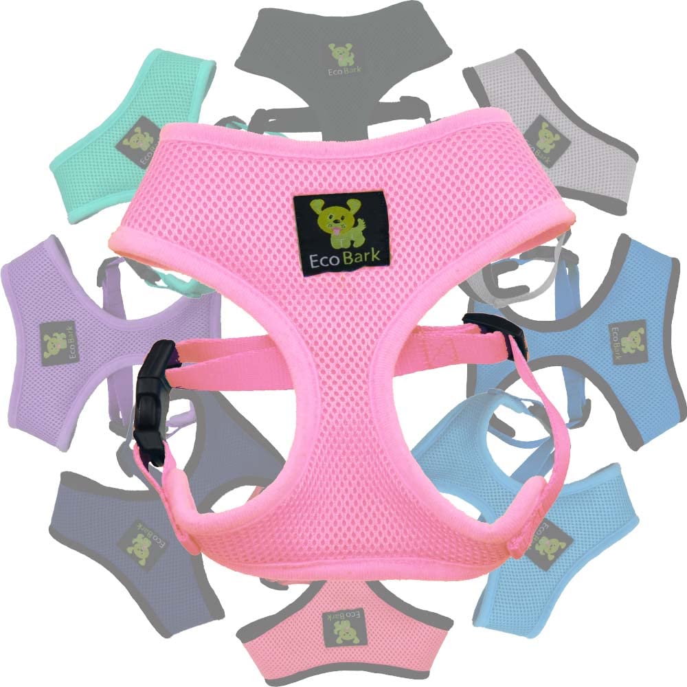 EcoBark Dog Harness XL Baby Pink – No Pull, Eco-Friendly, Over-the-Head Vest for Large Dogs
