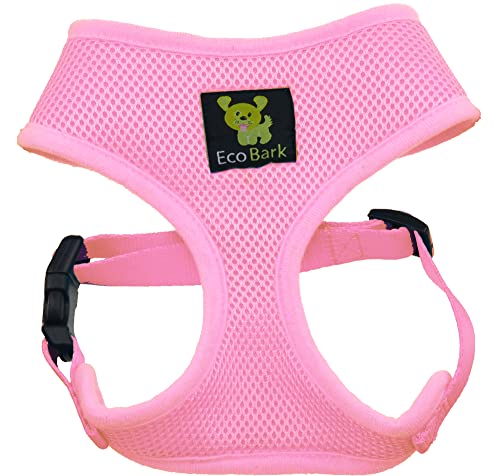 EcoBark Dog Harness XL Baby Pink – No Pull, Eco-Friendly, Over-the-Head Vest for Large Dogs