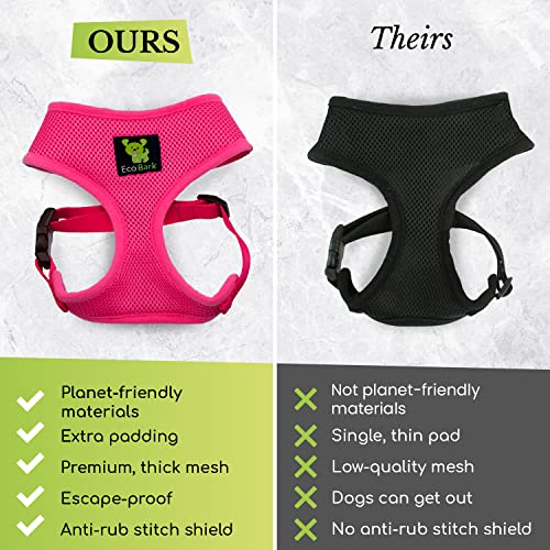 EcoBark Small Dog Harness – Soft Mesh Vest for Toy Breeds, No Pull Design, Eco-Friendly, Forest Green