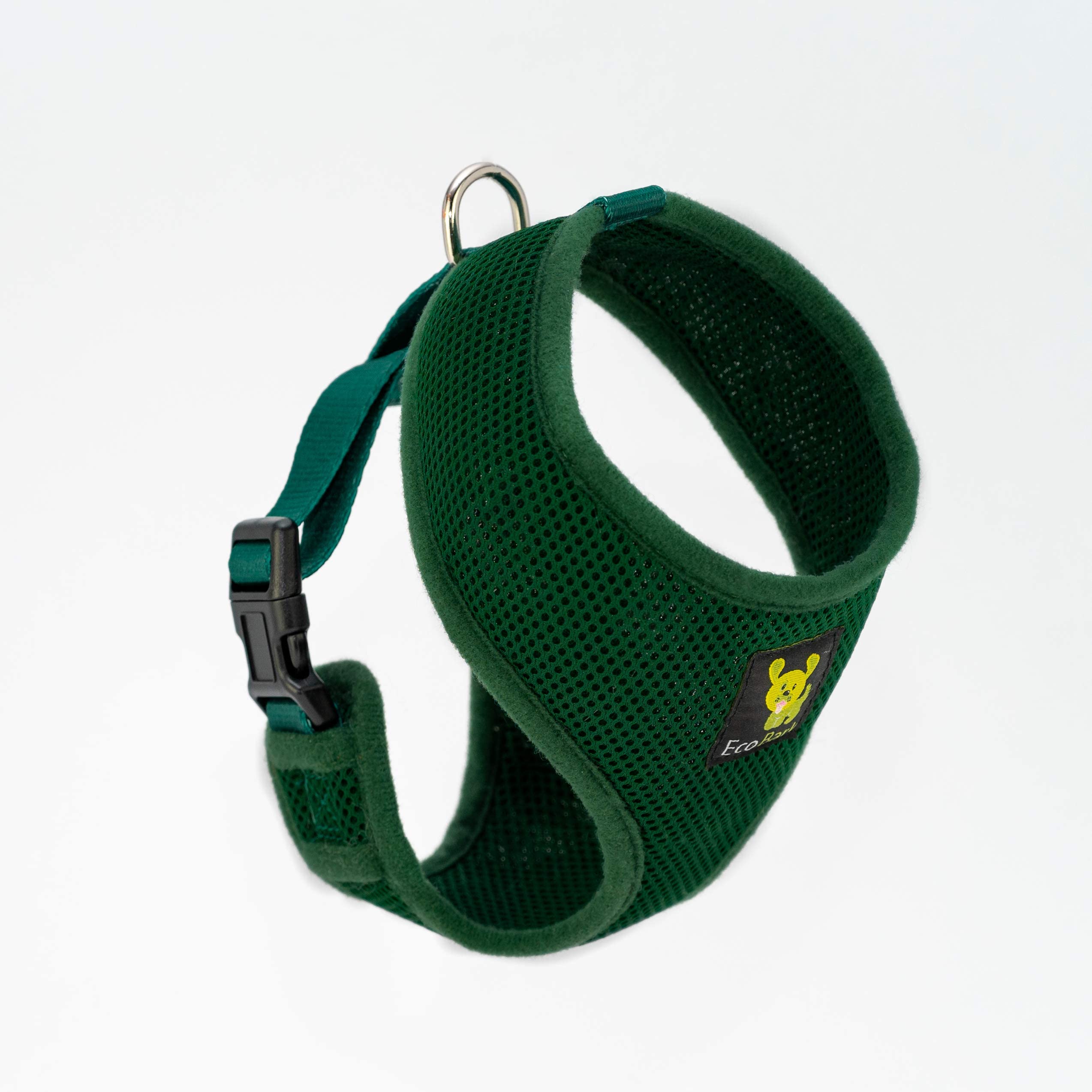 EcoBark Small Dog Harness – Soft Mesh Vest for Toy Breeds, No Pull Design, Eco-Friendly, Forest Green