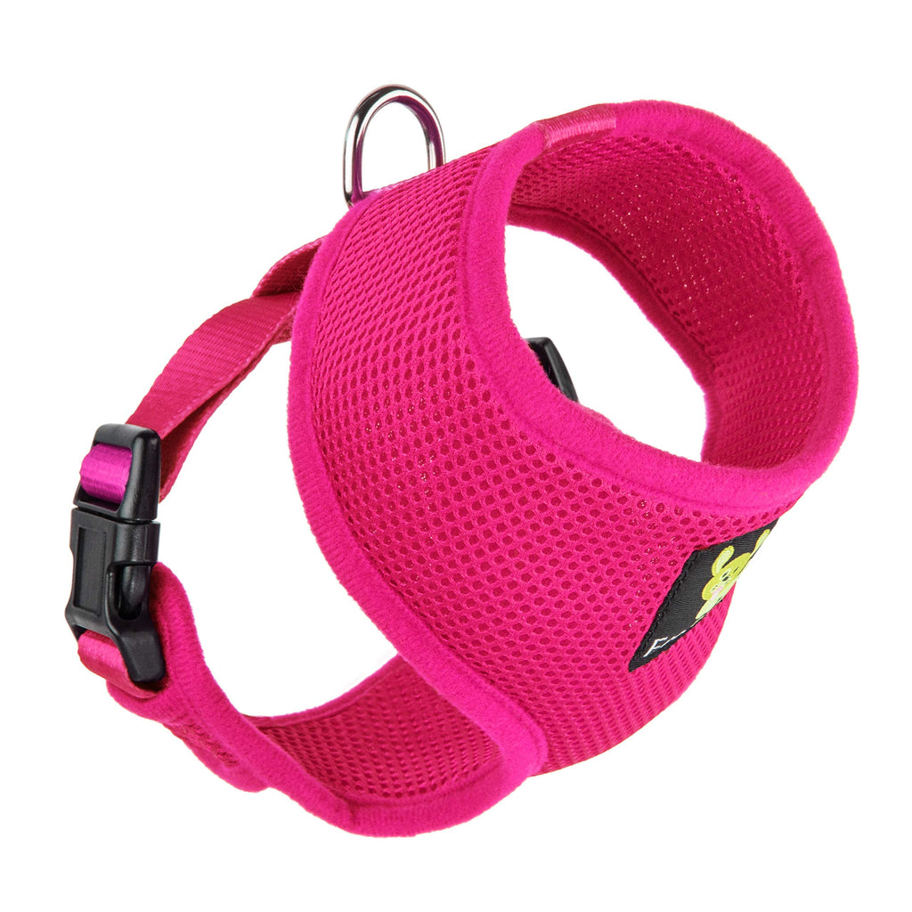EcoBark Small Pink Dog Harness - Breathable Mesh Vest for Toy Breeds & Puppies