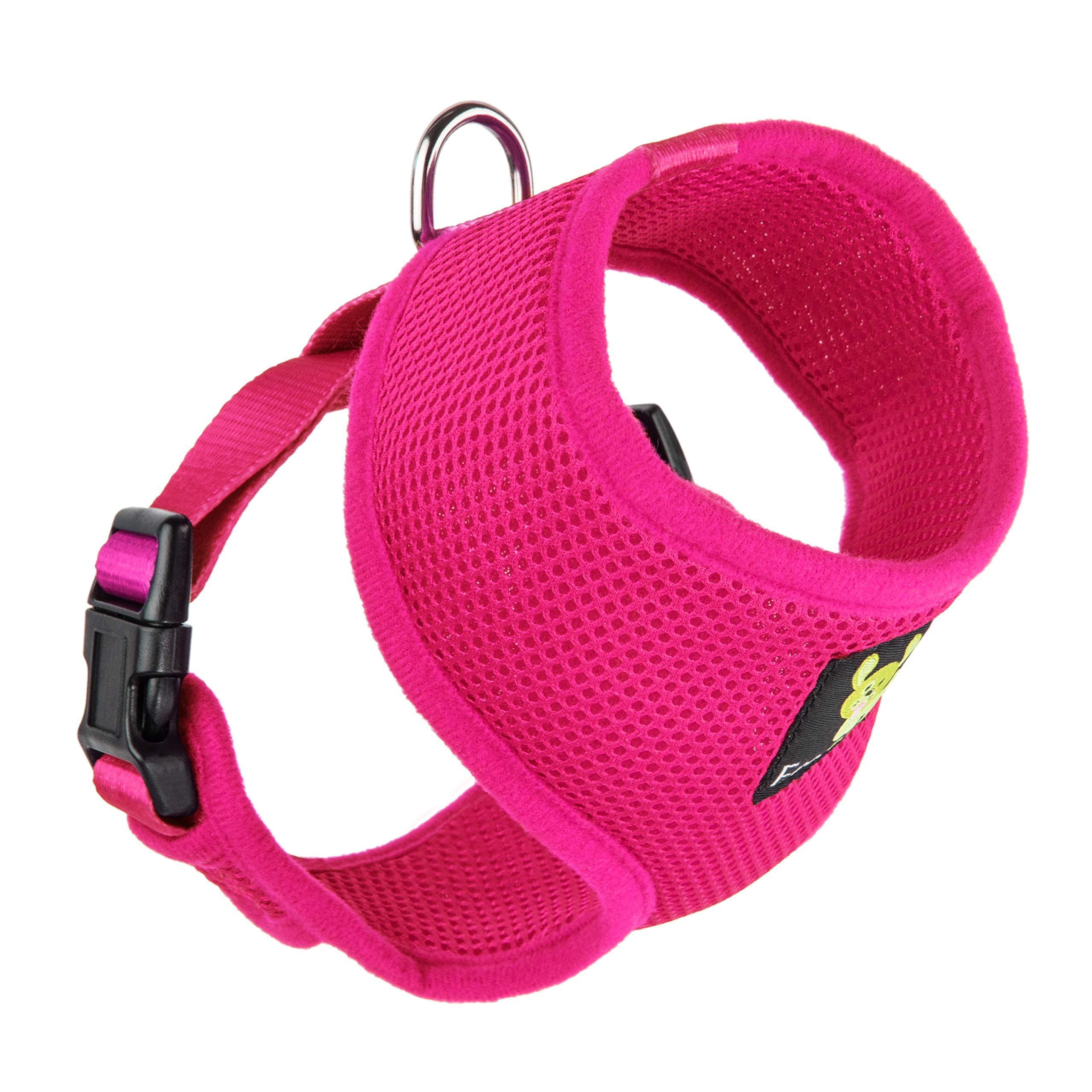 EcoBark Small Pink Dog Harness - Breathable Mesh Vest for Toy Breeds & Puppies