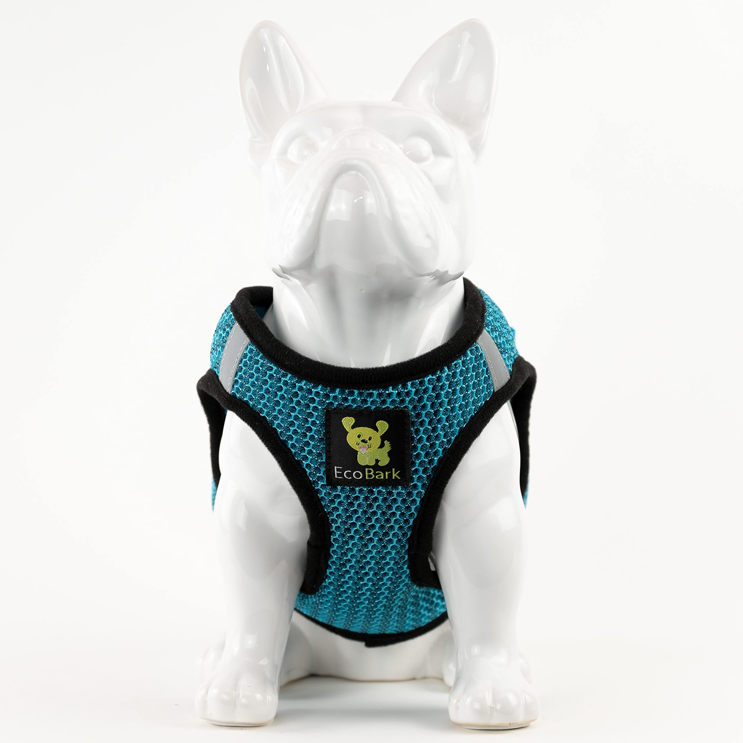 EcoBark Step in Dog Harness XXS Aqua Sport – Breathable Trinity Air Mesh for Teacup Dogs