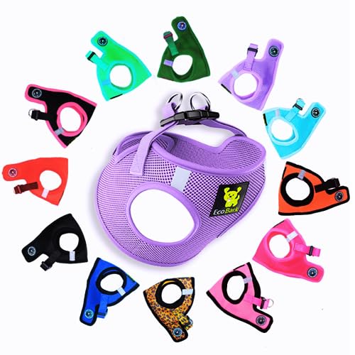EcoBark Teacup Dog Harness - XXS Lavender Step-In Vest for Tiny Breeds