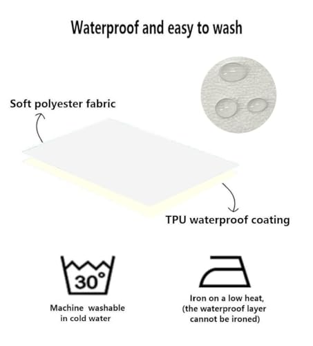 EechicSpace Waterproof Dog Bed Liner Replacement – 44x32x4 Inch, Polyester with TPU, Full Wrap Zipper