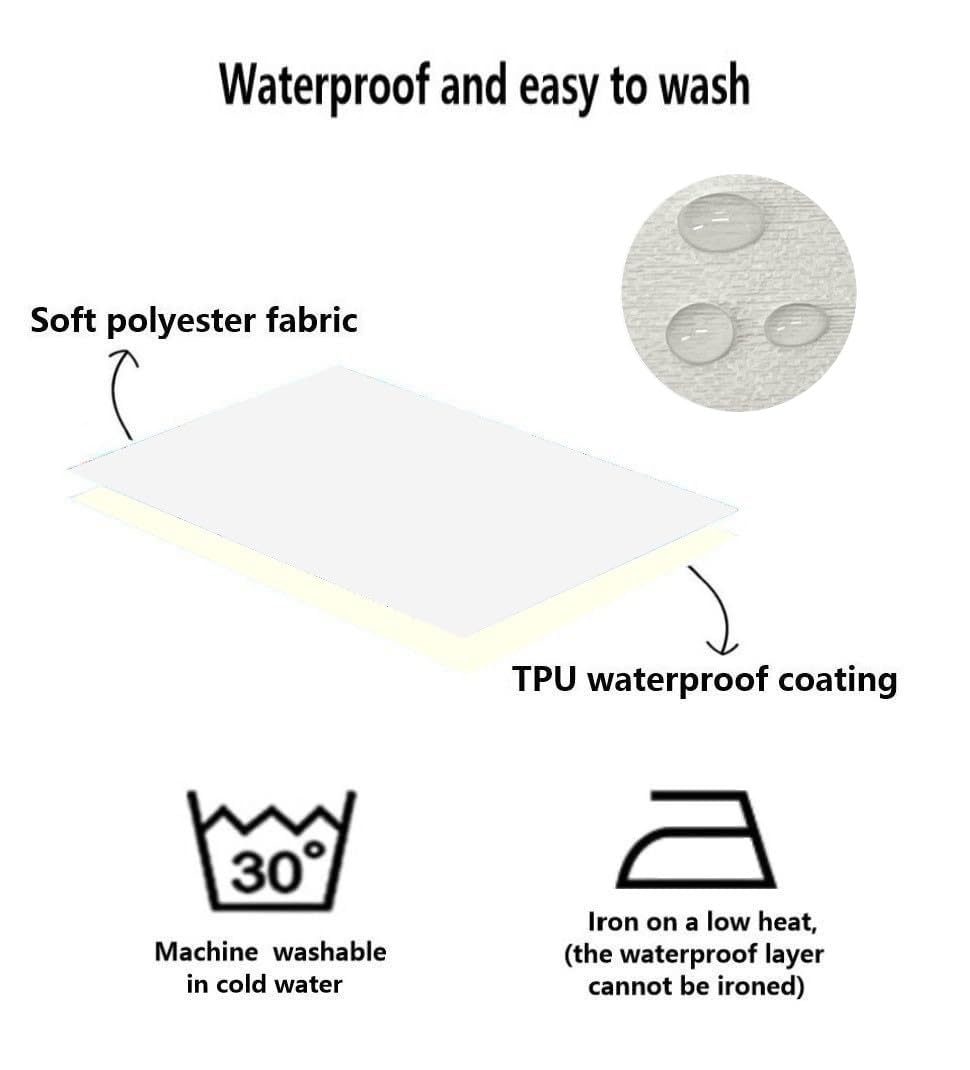 EechicSpace Waterproof Dog Bed Liner Replacement – 44x32x4 Inch, Polyester with TPU, Full Wrap Zipper