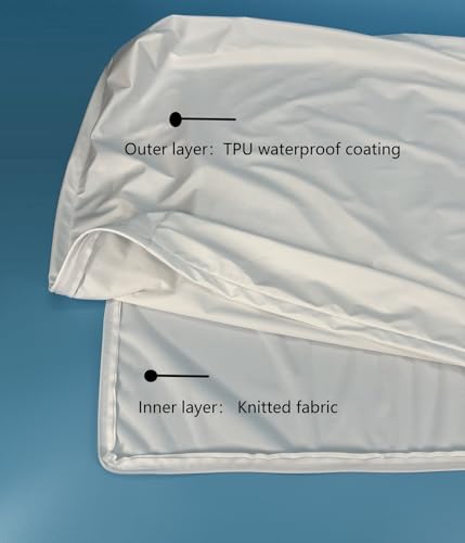 EechicSpace Waterproof Dog Bed Liner Replacement – 44x32x4 Inch, Polyester with TPU, Full Wrap Zipper