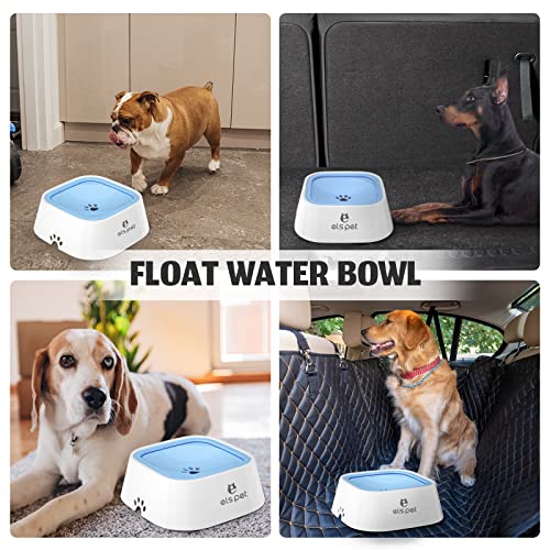 ELS PET No Spill Dog & Cat Bowl – 35oz/1L Large Capacity Travel Water Dispenser in Blue