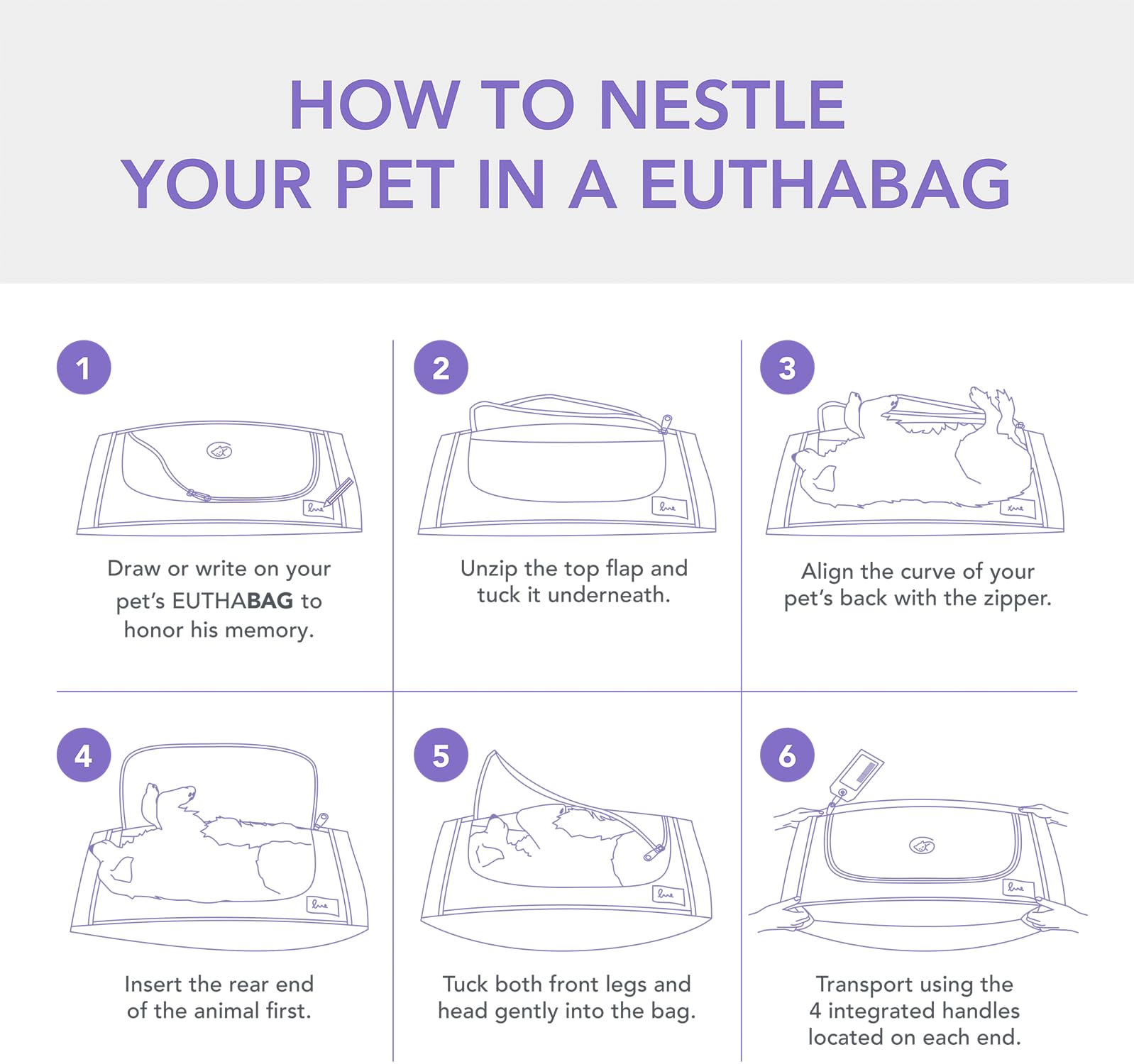 EUTHABAG Pet Body Snuggle Bag for Small Animals (0–3 lb) – Personalized, Eco-Friendly, Vet-Designed Memorial