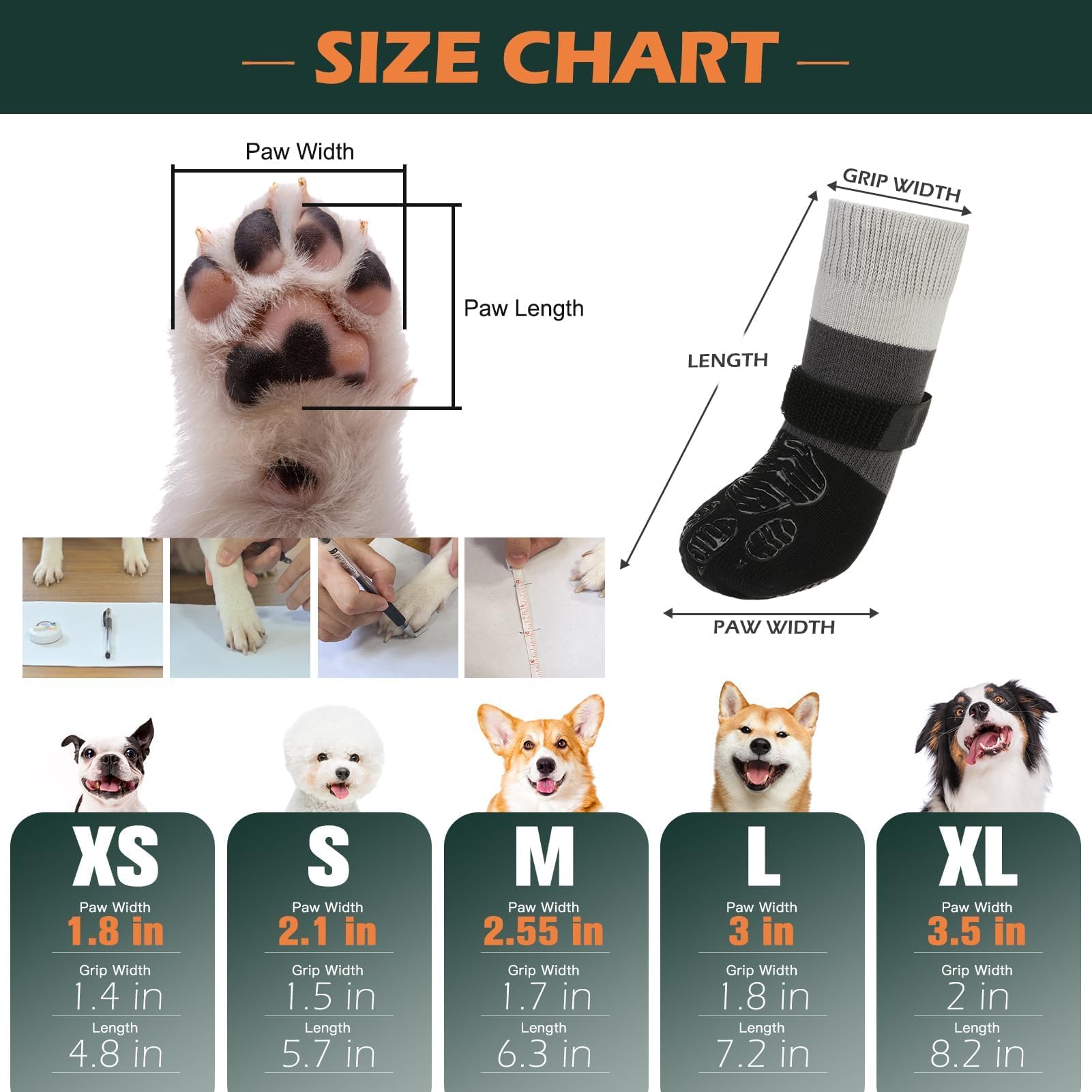 EXPAWLORER Large Black Dog Socks – Anti-Slip Paw Protectors with Grippers for Hot Pavement and Hardwood Floors