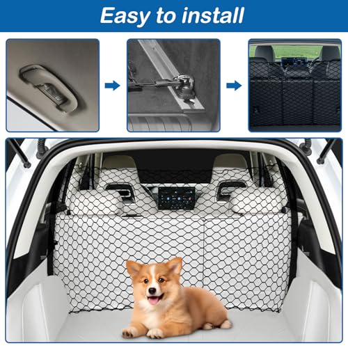 Extra Large Dog Car Barrier Net – 47.2x27.5 Inch PET Divider for Trucks, SUVs, Sedans