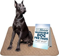 EZwhelp 47" x 47" Washable Dog Pee Pad - Reusable Waterproof Training Pad for Pets, Coffee Brown, Polyester, Machine Washable