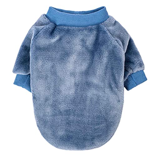 FabriCastle 3-Pack Dog Sweaters for Small Dogs & Cats – Ultra Soft Warm Pet Jackets in Grey, Blue, Dark Blue (XX-Small)
