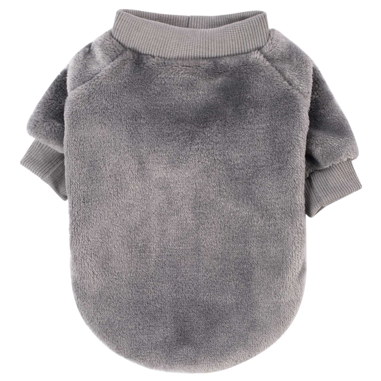 FabriCastle 3-Pack Dog Sweaters for Small Dogs & Cats – Ultra Soft Warm Pet Jackets in Grey, Blue, Dark Blue (XX-Small)