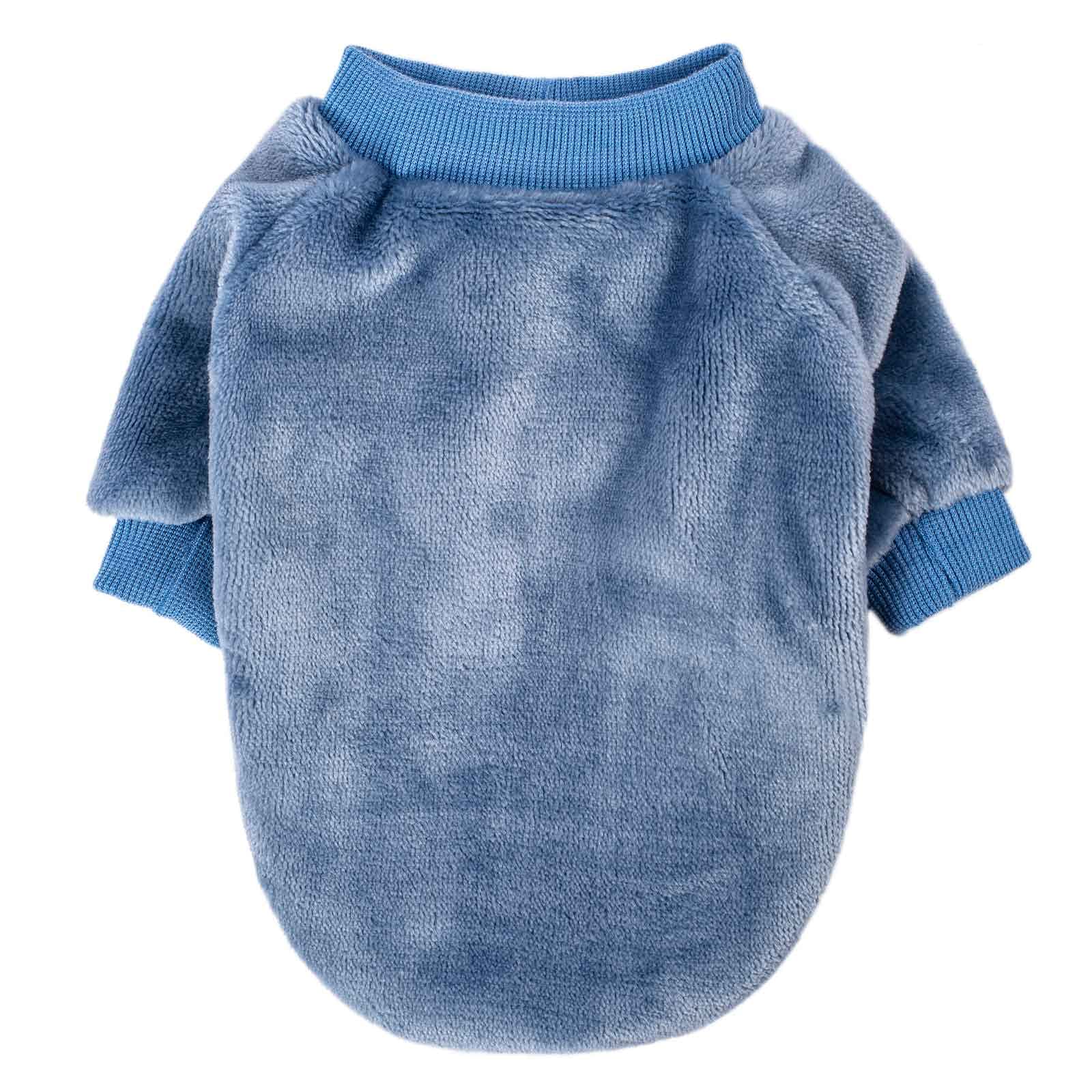 FabriCastle 3-Pack Dog Sweaters for Small Dogs & Cats – Ultra Soft Warm Pet Jackets in Grey, Blue, Dark Blue (XX-Small)