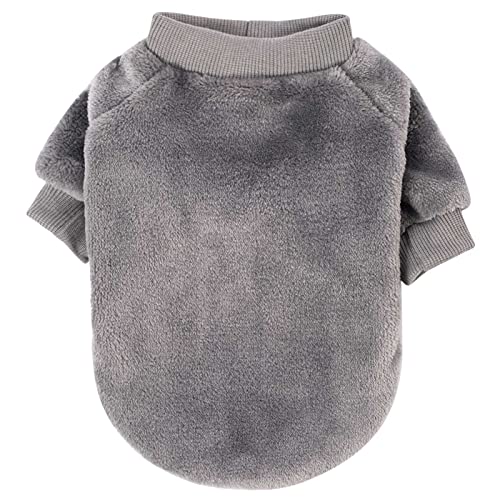 FabriCastle 3-Pack Dog Sweaters for Small Dogs & Cats – Ultra Soft Warm Pet Jackets in Grey, Blue, Dark Blue (XX-Small)
