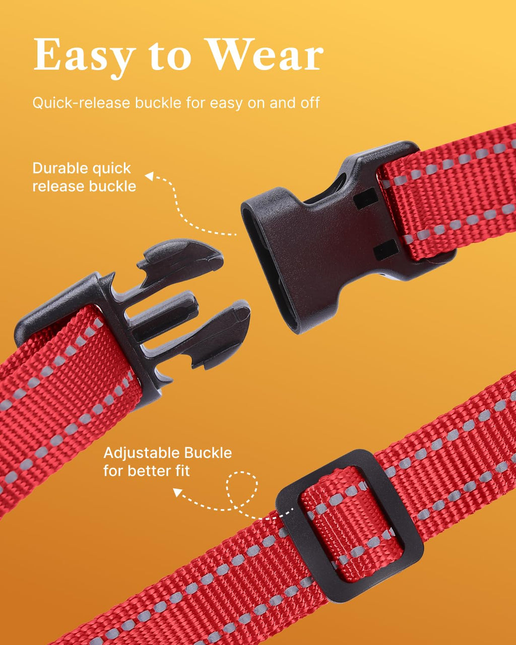 FAYOGOO Service Dog Vest – Escape-Proof, Lightweight No-Pull Harness with Adjustable Chest Strap for Small to Large Dogs
